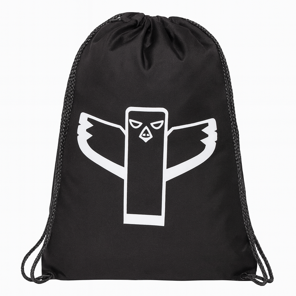 Zwarte TribeGear gymtas met logo voor kickboksen en sporttraining