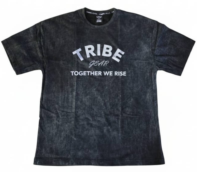 TribeGear acid wash t-shirt met tekst Together We Rise voor kickboksen en sport training