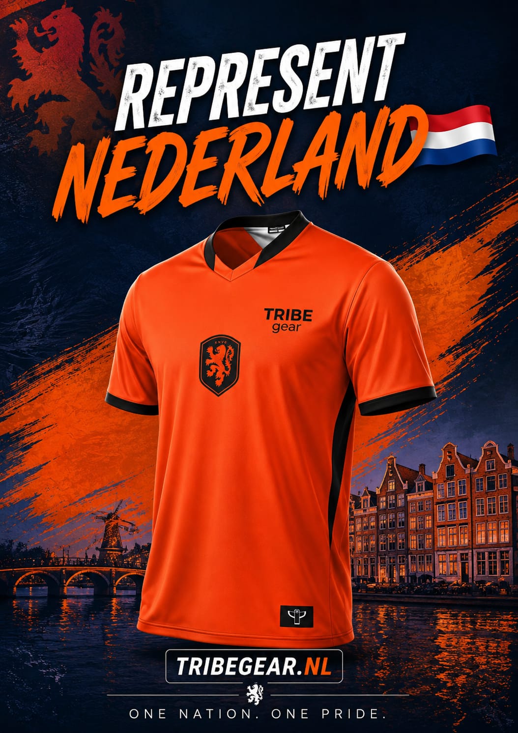 Oranje Shirt – Sportshirt Kickboksen & Training | Tribe Gear